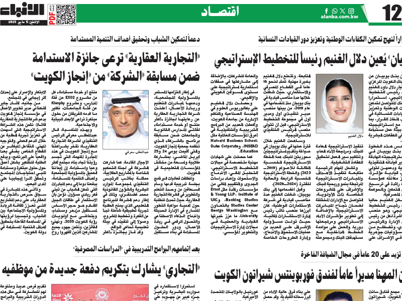 Al Tijaria Real Estate Sponsors the Sustainability Award in the “Company Program” Competition by Injaz Kuwait